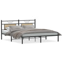 vidaXL sonoma tölgy színű szerelt fa ágykeret matrac nélkül 160x200 cm
