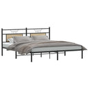 vidaXL sonoma tölgy színű szerelt fa ágykeret matrac nélkül 160x200 cm
