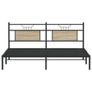 vidaXL sonoma tölgy színű szerelt fa ágykeret matrac nélkül 160x200 cm
