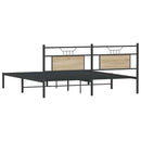vidaXL sonoma tölgy színű szerelt fa ágykeret matrac nélkül 160x200 cm