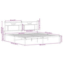 vidaXL sonoma tölgy színű szerelt fa ágykeret matrac nélkül 183x213 cm