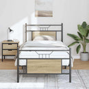 vidaXL sonoma tölgy színű szerelt fa ágykeret matrac nélkül 75x190 cm