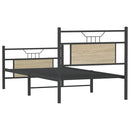 vidaXL sonoma tölgy színű szerelt fa ágykeret matrac nélkül 75x190 cm