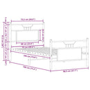 vidaXL sonoma tölgy színű szerelt fa ágykeret matrac nélkül 75x190 cm