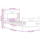 vidaXL sonoma tölgy színű szerelt fa ágykeret matrac nélkül 80x200 cm