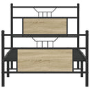 vidaXL sonoma tölgy színű szerelt fa ágykeret matrac nélkül 90x190 cm