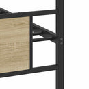 vidaXL sonoma tölgy színű szerelt fa ágykeret matrac nélkül 90x200 cm