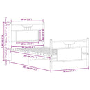 vidaXL sonoma tölgy színű szerelt fa ágykeret matrac nélkül 90x200 cm