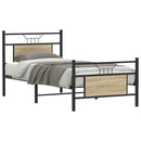 vidaXL sonoma tölgy színű szerelt fa ágykeret matrac nélkül 90x200 cm