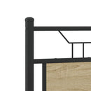 vidaXL sonoma tölgy színű szerelt fa ágykeret matrac nélkül 120x200 cm