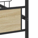 vidaXL sonoma tölgy színű szerelt fa ágykeret matrac nélkül 120x200 cm