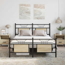 vidaXL sonoma tölgy színű szerelt fa ágykeret matrac nélkül 137x190 cm