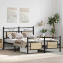 vidaXL sonoma tölgy színű szerelt fa ágykeret matrac nélkül 137x190 cm