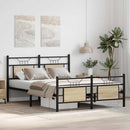 vidaXL sonoma tölgy színű szerelt fa ágykeret matrac nélkül 140x190 cm