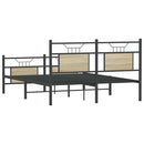 vidaXL sonoma tölgy színű szerelt fa ágykeret matrac nélkül 140x200 cm