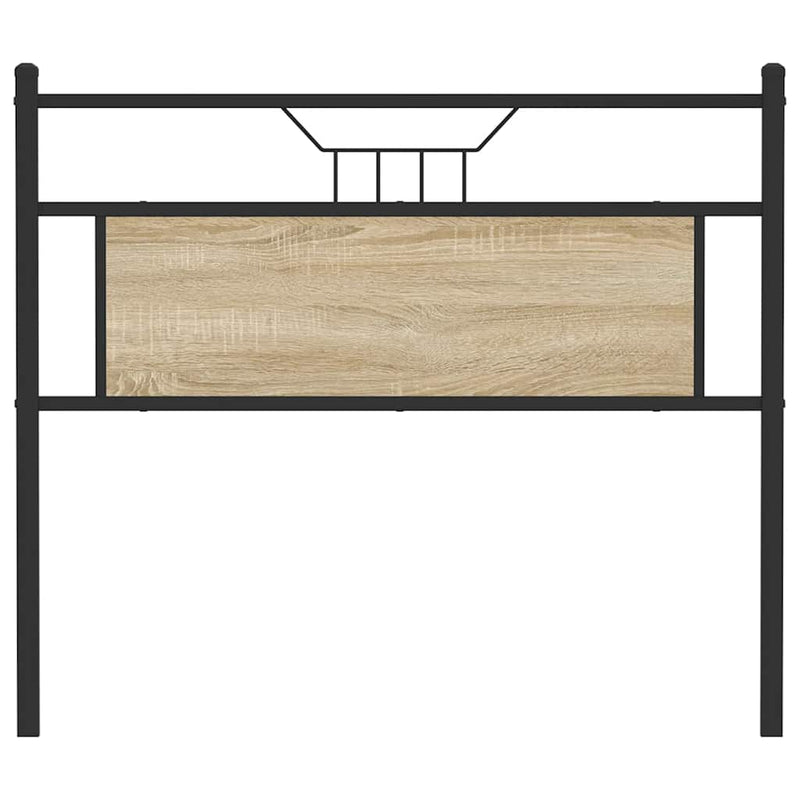 vidaXL sonoma tölgy színű szerelt fa és acél fejtámla 100 cm