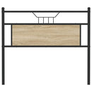 vidaXL sonoma tölgy színű szerelt fa és acél fejtámla 107 cm