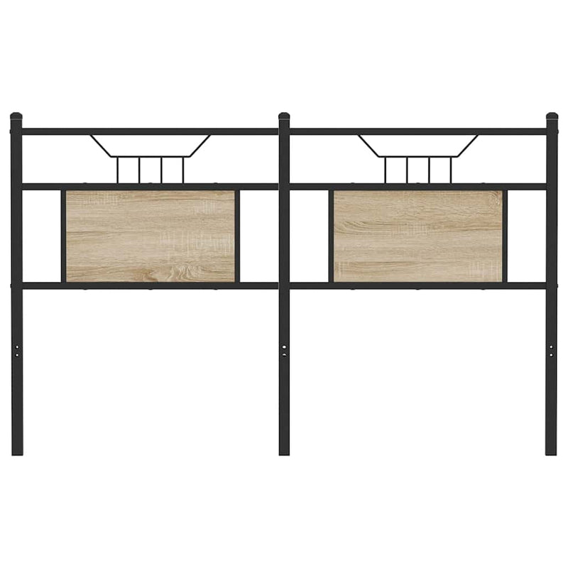 vidaXL sonoma tölgy színű szerelt fa és acél fejtámla 137 cm