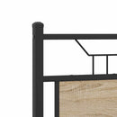 vidaXL sonoma tölgy színű szerelt fa és acél csere fejtámla 137 cm