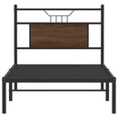 vidaXL barna tölgy színű szerelt fa ágykeret matrac nélkül 90x190 cm
