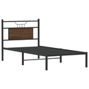 vidaXL barna tölgy színű szerelt fa ágykeret matrac nélkül 90x200 cm