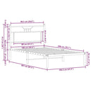 vidaXL barna tölgy színű szerelt fa ágykeret matrac nélkül 100x200 cm