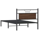 vidaXL ágykeret matrac nélkül barna tölgy 107x203 cm műfa