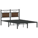 vidaXL barna tölgy színű szerelt fa ágykeret matrac nélkül 120x190 cm