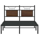 vidaXL barna tölgy színű szerelt fa ágykeret matrac nélkül 120x190 cm