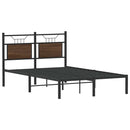 vidaXL barna tölgy színű szerelt fa ágykeret matrac nélkül 120x200 cm