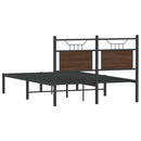 vidaXL barna tölgy színű szerelt fa ágykeret matrac nélkül 120x200 cm
