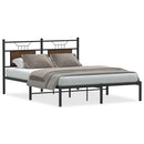 vidaXL barna tölgy színű szerelt fa ágykeret matrac nélkül 140x190 cm