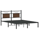 vidaXL barna tölgy színű szerelt fa ágykeret matrac nélkül 140x190 cm