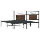 vidaXL barna tölgy színű szerelt fa ágykeret matrac nélkül 140x190 cm