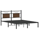 vidaXL barna tölgy színű szerelt fa ágykeret matrac nélkül 150x200 cm