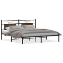 vidaXL barna tölgy színű szerelt fa ágykeret matrac nélkül 160x200 cm