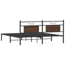 vidaXL barna tölgy színű szerelt fa ágykeret matrac nélkül 160x200 cm