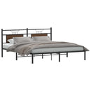 vidaXL barna tölgy színű szerelt fa ágykeret matrac nélkül 160x200 cm