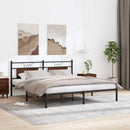 vidaXL ágykeret matrac nélkül Barna tölgy 183x213 cm Gépelt fa