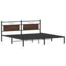vidaXL barna tölgy színű szerelt fa ágykeret matrac nélkül 200x200 cm