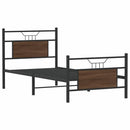 vidaXL barna tölgy színű szerelt fa ágykeret matrac nélkül 75x190 cm