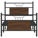 vidaXL barna tölgy színű szerelt fa ágykeret matrac nélkül 80x200 cm