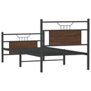 vidaXL barna tölgy színű szerelt fa ágykeret matrac nélkül 80x200 cm