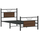 vidaXL barna tölgy színű szerelt fa ágykeret matrac nélkül 90x190 cm