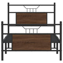 vidaXL barna tölgy színű szerelt fa ágykeret matrac nélkül 90x190 cm