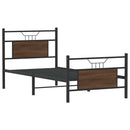 vidaXL barna tölgy színű szerelt fa ágykeret matrac nélkül 90x200 cm