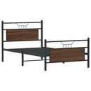 vidaXL barna tölgy színű szerelt fa ágykeret matrac nélkül 90x190 cm