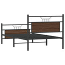 vidaXL barna tölgy színű szerelt fa ágykeret matrac nélkül 90x190 cm