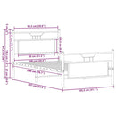 vidaXL barna tölgy színű szerelt fa ágykeret matrac nélkül 100x200 cm