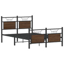vidaXL barna tölgy színű szerelt fa ágykeret matrac nélkül 120x200 cm